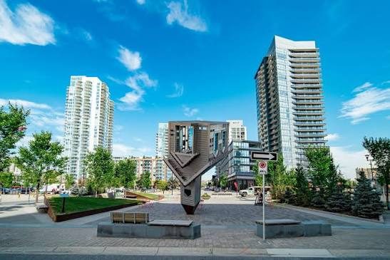 Downtown East Village neighbourhood in Calgary