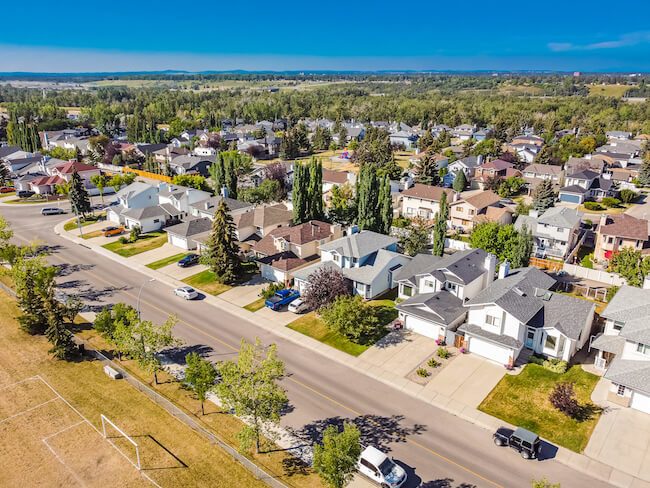 Riverbend neighbourhood in Calgary